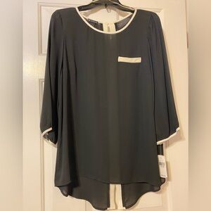 Blouse Black/Cream Large